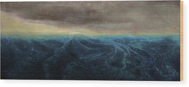  Wood Print featuring the painting Sea of Forgetfulness by Kevin Massey
