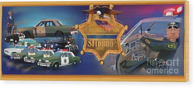 Washoe County Sheriff Wood Print featuring the digital art Washoe Sheriff Art by Doug Gist