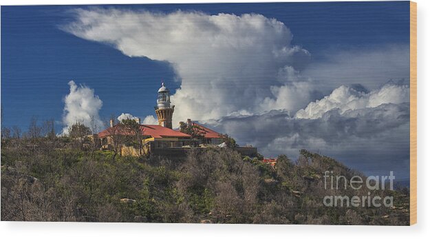 Barrenjoey Lighthouse Wood Print featuring the photograph Barrenjoey Lighthouse by Sheila Smart Fine Art Photography