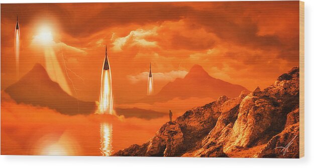 Orange Wood Print featuring the photograph In Defense of the Orange Planet by Anthony Citro