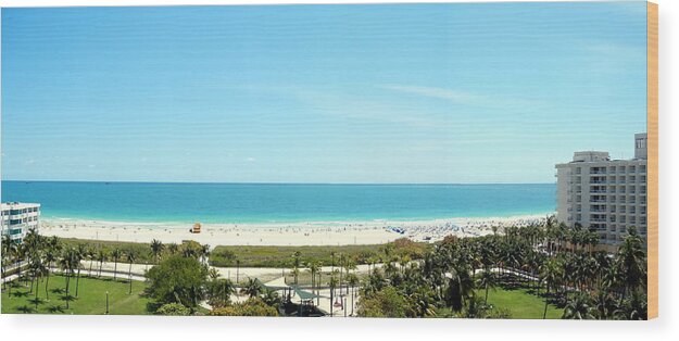 South Beach Wood Print featuring the photograph 3rd And Ocean by Culture Cruxxx