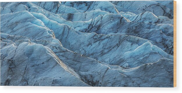 Black Wood Print featuring the photograph Glacier Blue by Jon Glaser