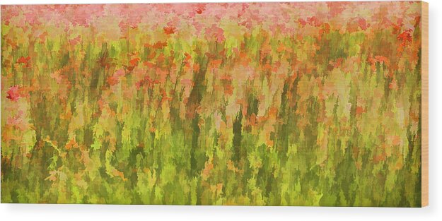 Canvas Wood Print featuring the painting Poppies of Tuscany III by David Letts