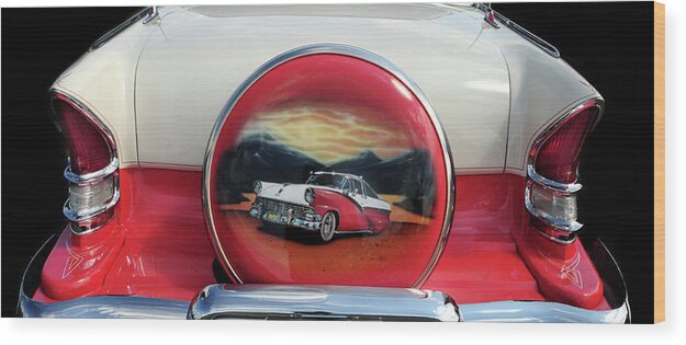 Ford Wood Print featuring the photograph Ford Fairlane Rear #1 by Dave Mills
