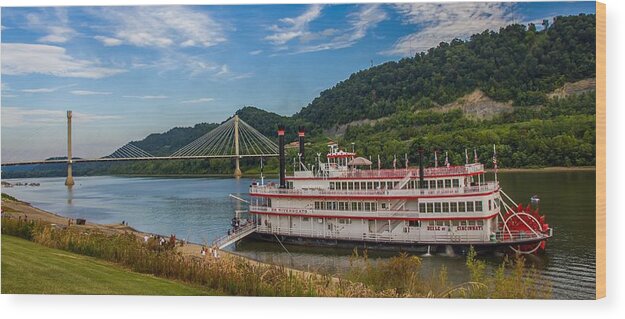 Sternwheel Wood Print featuring the photograph Belle of Cincinnati Riverboat by Kevin Craft
