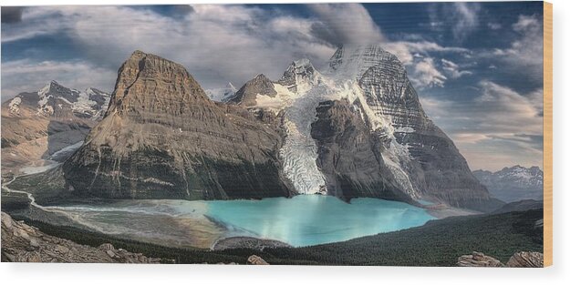 Berg Lake Wood Print featuring the photograph Berg Lake, Mount Robson Provincial Park by Clarke Wiebe