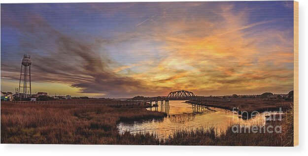 Surf City Wood Print featuring the photograph Orange Crossing by DJA Images