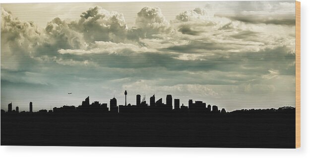 Sydney Wood Print featuring the photograph Sydney Skyline by Chris Cousins