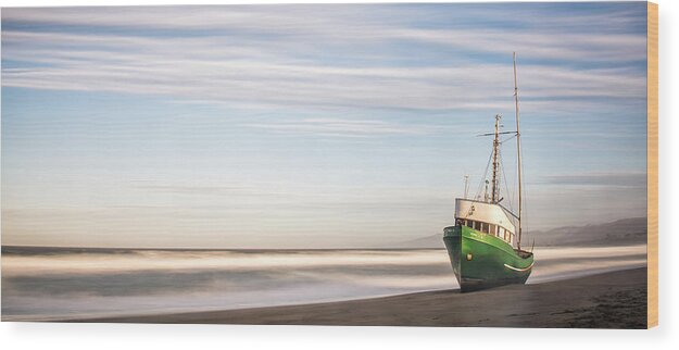 Ship Wood Print featuring the photograph Washed Ashore by Jon Glaser