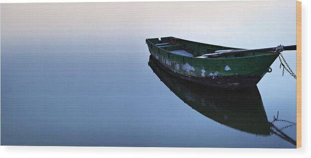 Water's Edge Wood Print featuring the photograph Fishing Boat #1 by Avtg