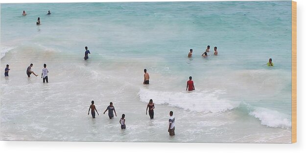 Beach Wood Print featuring the photograph Beach People by FD Graham