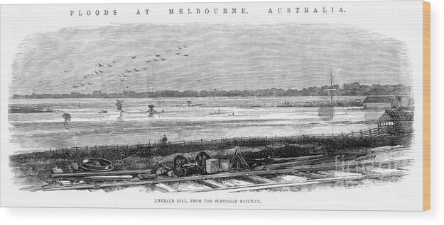 Engraving Wood Print featuring the drawing Emerald Hill, From The Suburban Railway by Print Collector