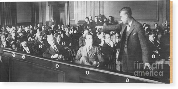 People Wood Print featuring the photograph Lee Parsons Davis Pointing To A Witness by Bettmann