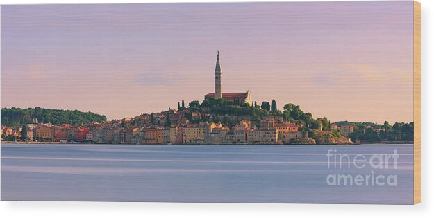 Rovinj Wood Print featuring the photograph Rovinj is a city on the Istrian peninsula, Croatia #10 by Henk Meijer Photography