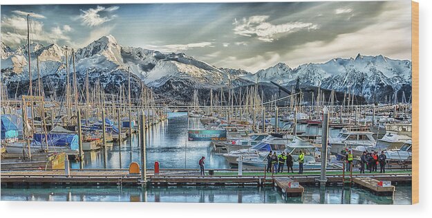 Landscape Wood Print featuring the photograph Alaska Starts Here Seward Alaska #2 by Michael W Rogers