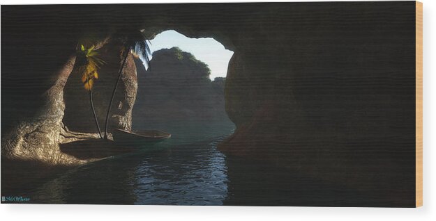 3d Wood Print featuring the painting Beyond The Shoreline by Williem McWhorter