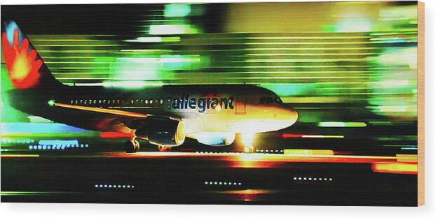 Lax Airports Wood Print featuring the photograph LAX Out by Leon Hollins III
