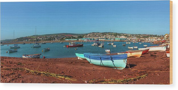 Teignmouth Wood Print featuring the photograph Teignmouth Harbour by Maggie Mccall