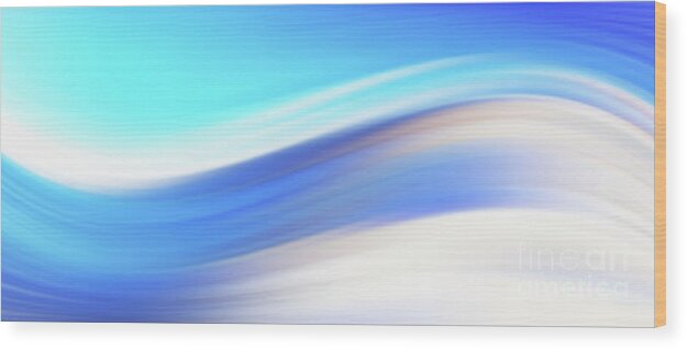 Blue Wood Print featuring the photograph The Blue Wave by Stefano Senise