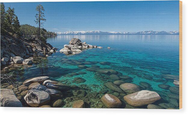 Lake Tahoe Waterscape Wood Print featuring the photograph Waterscape P5127093 by Martin Gollery