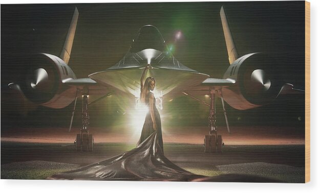 Spy Plane Wood Print featuring the photograph Area 71 Revelation by Dario Impini