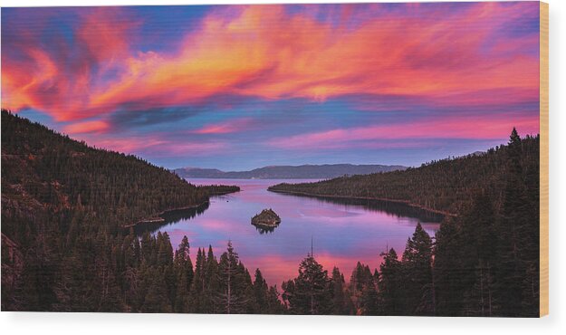 Emerald Bay Wood Print featuring the photograph Emerald Bay Explode by Brad Scott