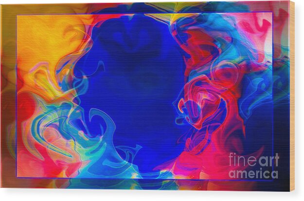 16x9 Wood Print featuring the digital art Love and All of Its Mysteries Abstract Healing Art by Omaste Witkowski