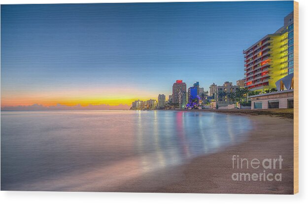 Sunrise Wood Print featuring the photograph Sunrise in San Juan by Jason Ludwig Photography