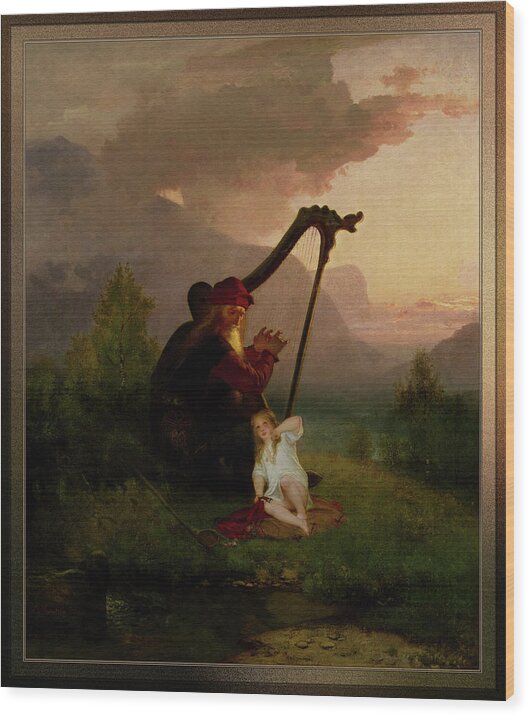 King Heimer And Aslög Wood Print featuring the painting King Heimer and Aslog by August Malmstrom by Rolando Burbon