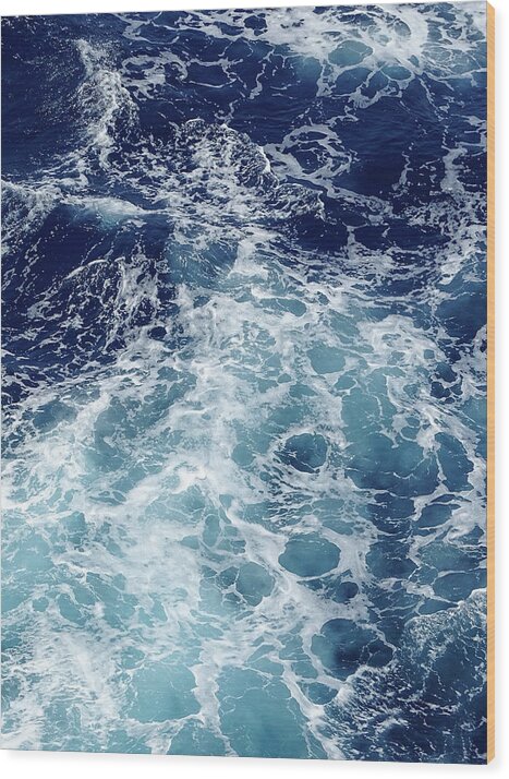Royal Caribbean Wood Print featuring the photograph Choppy Blue Waters II by Dan Podsobinski
