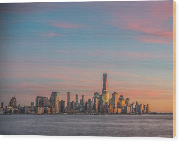 New York Wood Print featuring the photograph Good Morning from Hoboken by Stacey Granger