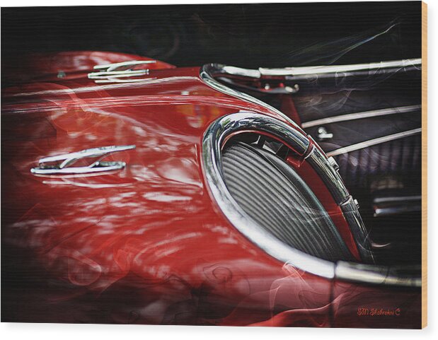 Socal Huntington Beach Hot Rod Car Show Wood Print featuring the photograph Classic Corvette #4 by SM Shahrokni