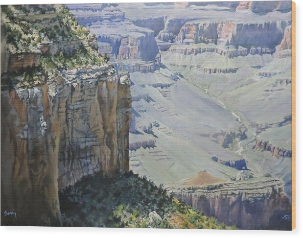 Grand Canyon Wood Print featuring the painting Afternoon At The Canyon by William Brody