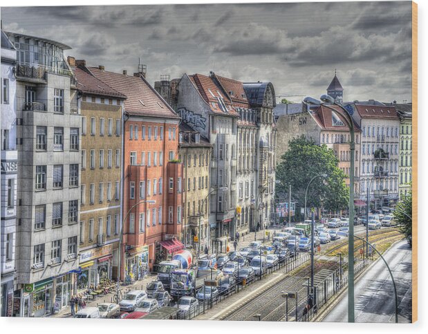 Street Wood Print featuring the photograph Torstrasse Berlin by Uri Baruch