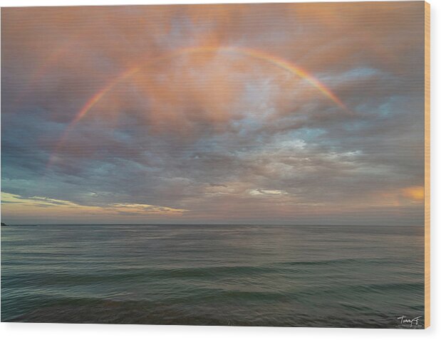 _earthscapes Wood Print featuring the photograph Sunrise Rainbow Mazatlan #3 by Tommy Farnsworth