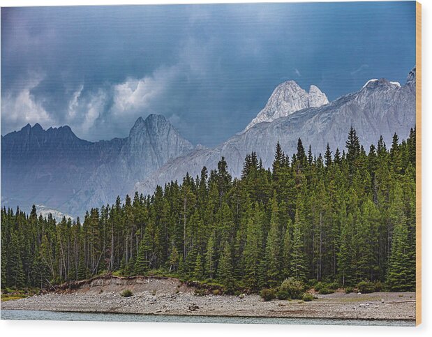 _canada-kananaskis-lakes Wood Print featuring the photograph Kananaskis Lakes #11 by Tommy Farnsworth