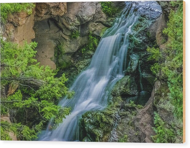 Jimez Falls Wood Print featuring the photograph Jimez Falls by Tommy Farnsworth