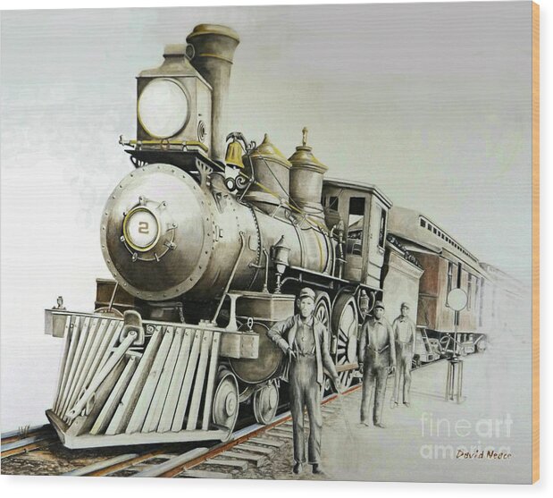 Train Wood Print featuring the drawing Kentucky Iron Horse by David Neace