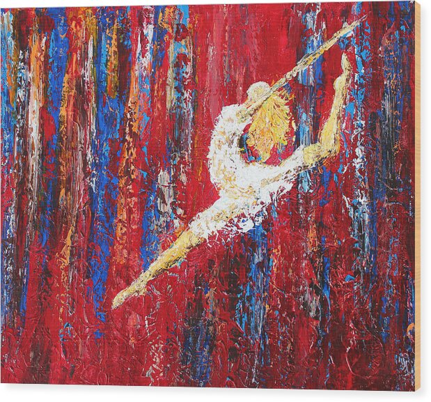 Dancer Wood Print featuring the painting Joyful Worship by Kristye Dudley
