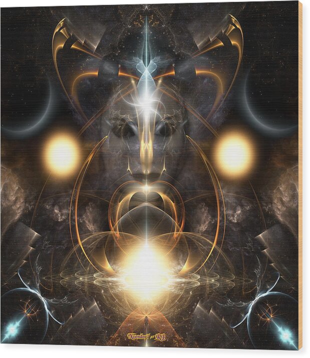 Architects Of Light Wood Print featuring the digital art Architects Of Light by Rolando Burbon