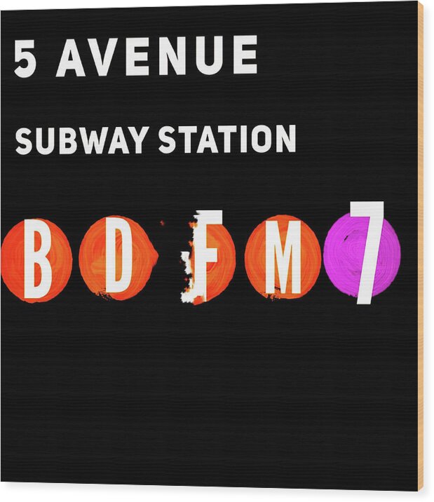 Subway Wood Print featuring the digital art Subway Station by Sweet Charee