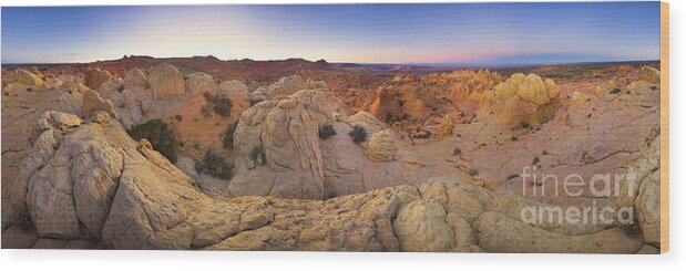 00431239 Wood Print featuring the photograph Sandstone Formations Coyote Buttes by Yva Momatiuk John Eastcott
