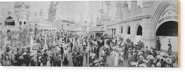 1903 Wood Print featuring the photograph Coney Island Luna Park #4 by Granger