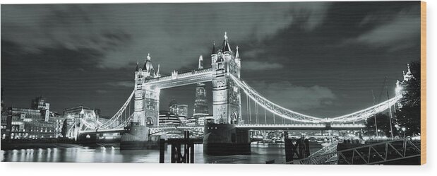 London Wood Print featuring the photograph Tower Bridge London #6 by Songquan Deng