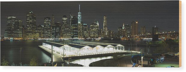 Landscape Wood Print featuring the photograph A New York City Night by Theodore Jones