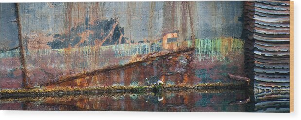 Tugboat Hull Wood Print featuring the photograph Rustic Hull by Jani Freimann