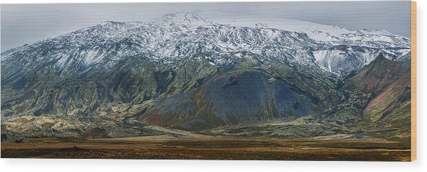 Iceland Wood Print featuring the photograph Snaefellsjokull by Levin Rodriguez