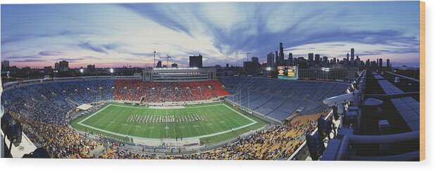 Photography Wood Print featuring the photograph Soldier Field Football, Chicago by Panoramic Images