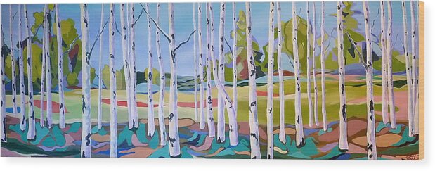 Spring Wood Print featuring the painting Spring's Spirit by Tammy Watt