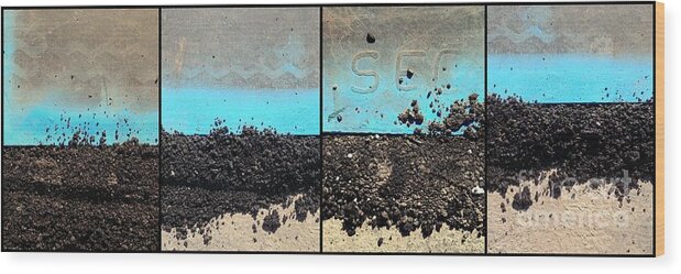 Gravel Wood Print featuring the photograph waves of Construction by Marlene Burns